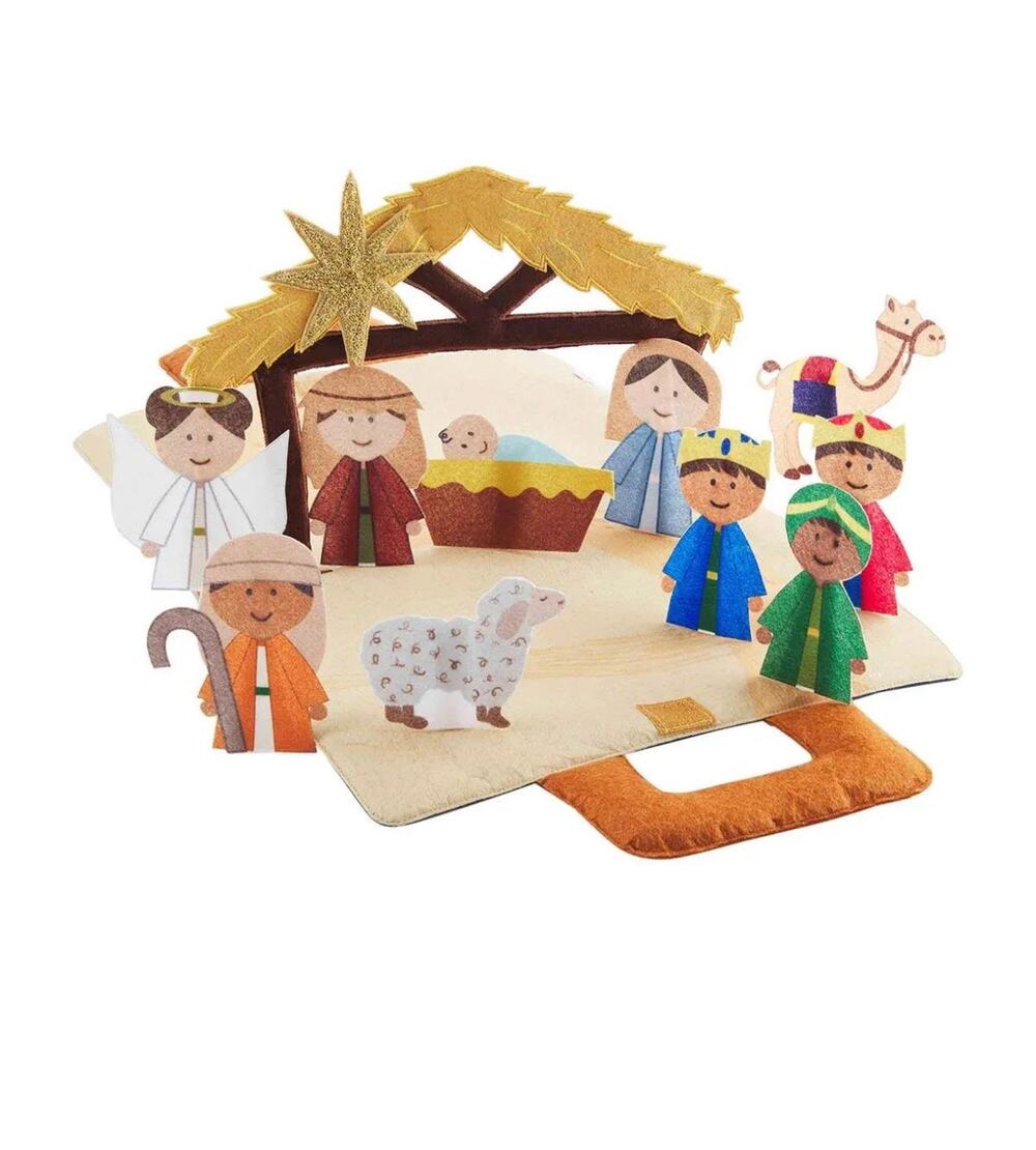 Mud Pie My Nativity Pouch Felt Nativity Set Christmas Storytelling Activity Toy